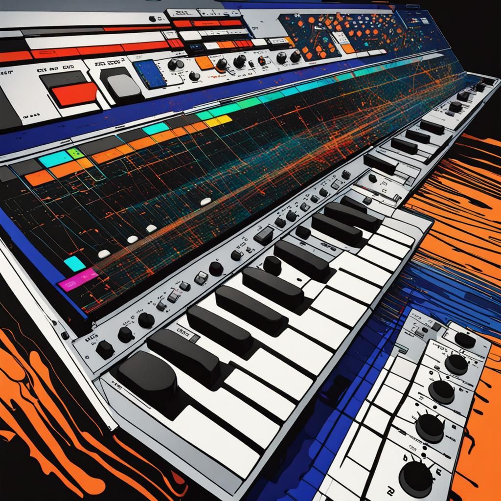 Abstract Roland TB-303 Bass Line Art