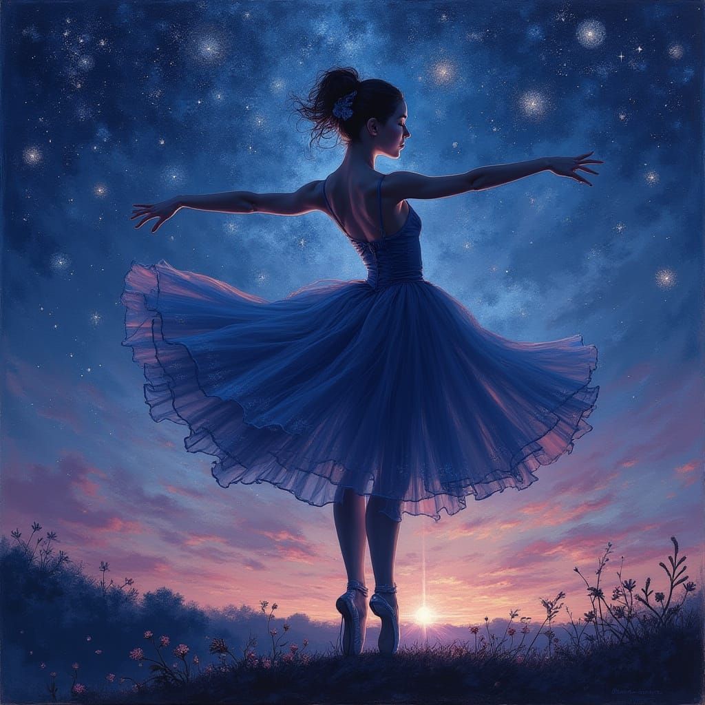 Ethereal Ballerina in Twilight Dreamscapes