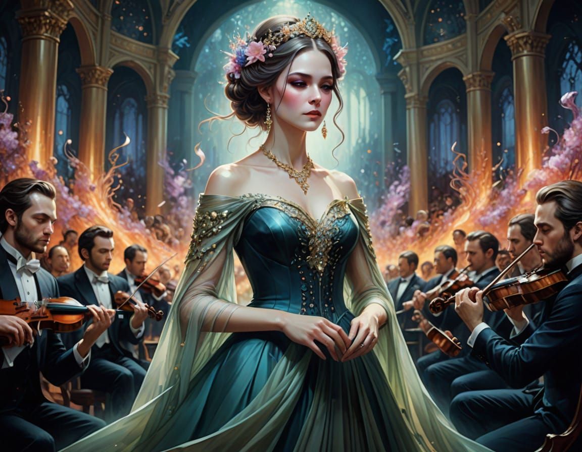 Ethereal Fantasy Empress Conduces Enchanted Orchestra