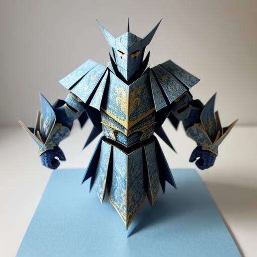 Epic Origami Knight Papercraft in 8K