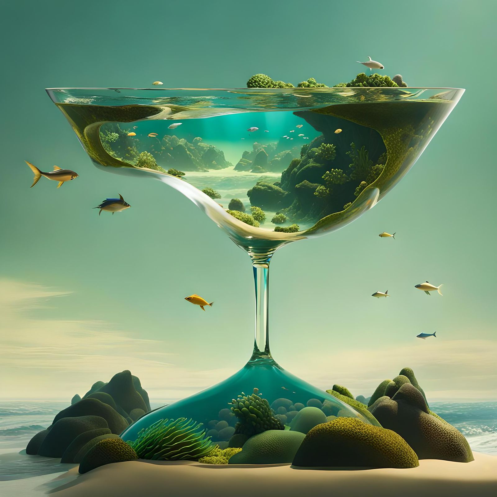 Underwater Infinity Pool at the Edge of Reality