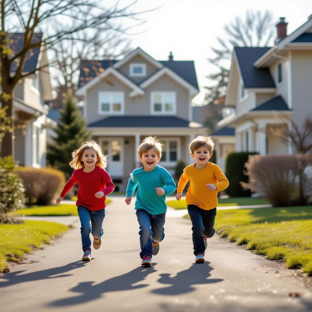 Surreal Houses Chase Socks of Panicked Children