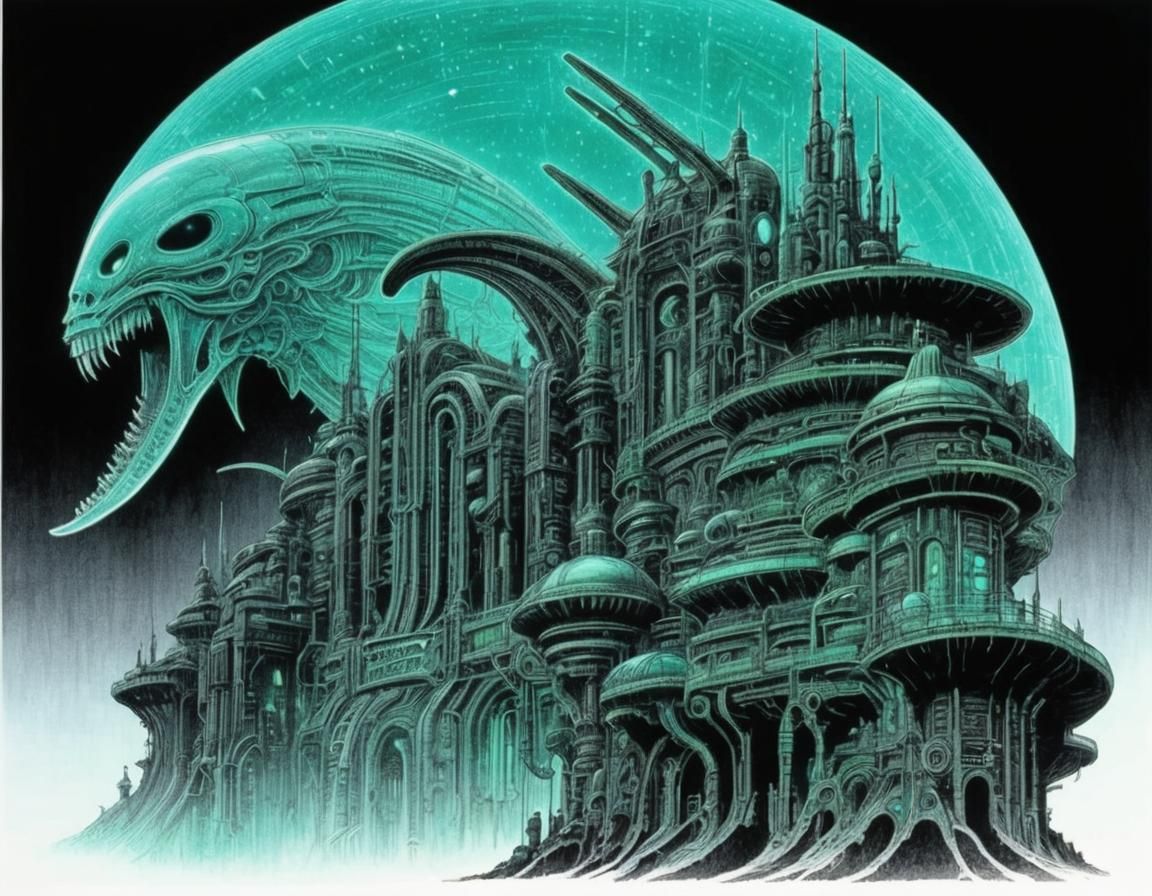 Neon Disco Marrow in Art Deco Style