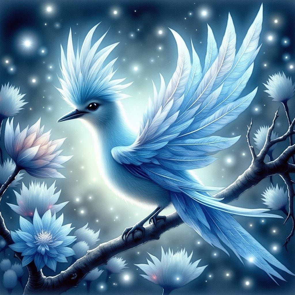 Ethereal Bluebird in Crystal Frost