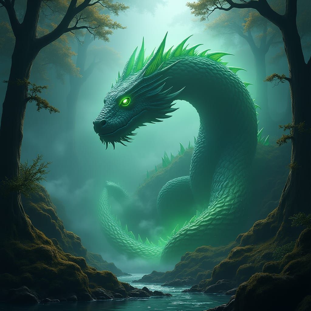 Mystical Taniwha Emerges from Primordial Forest