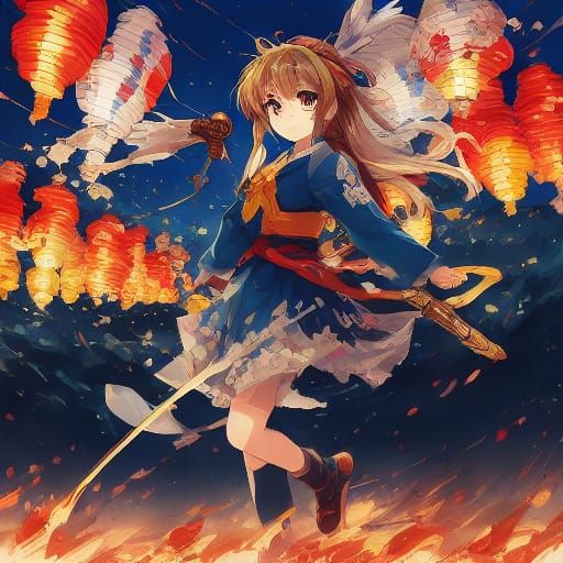 Sailor Moon and Scouts Fight in Manga Style