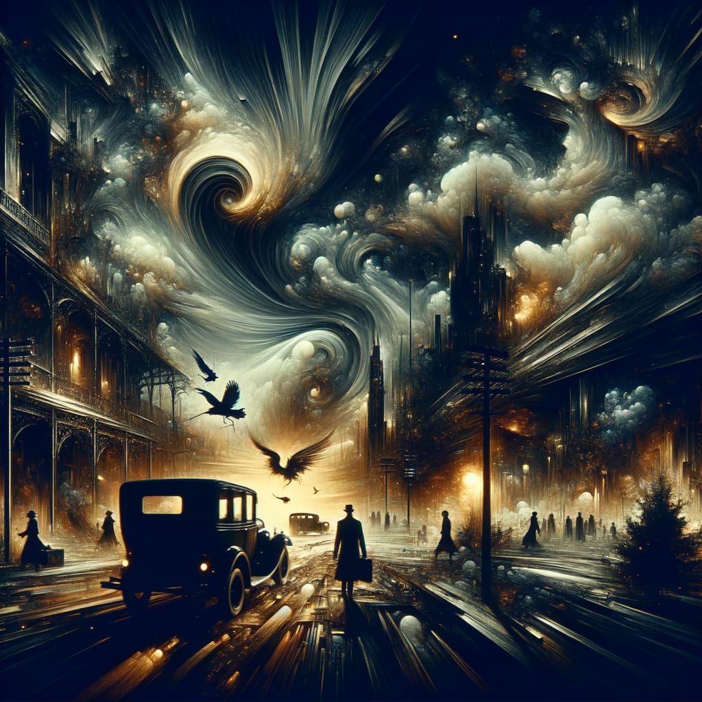 Dark Surreal Detective Art: Loss and Illusion