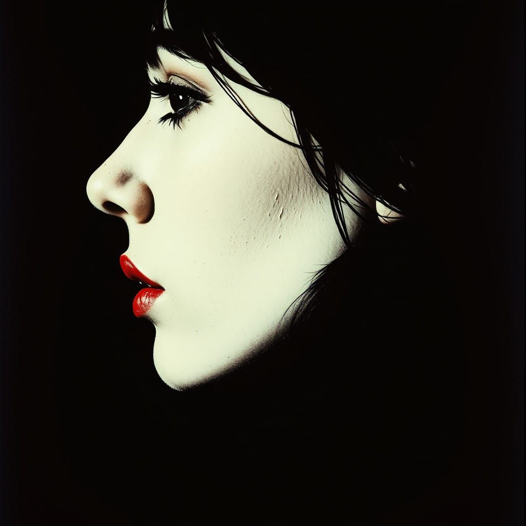 Ethereal Portrait in Cinematic Black and White