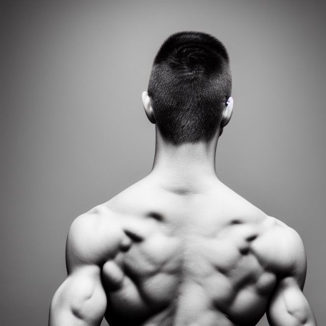 Young Boy's Muscular Physique, Studio Photography