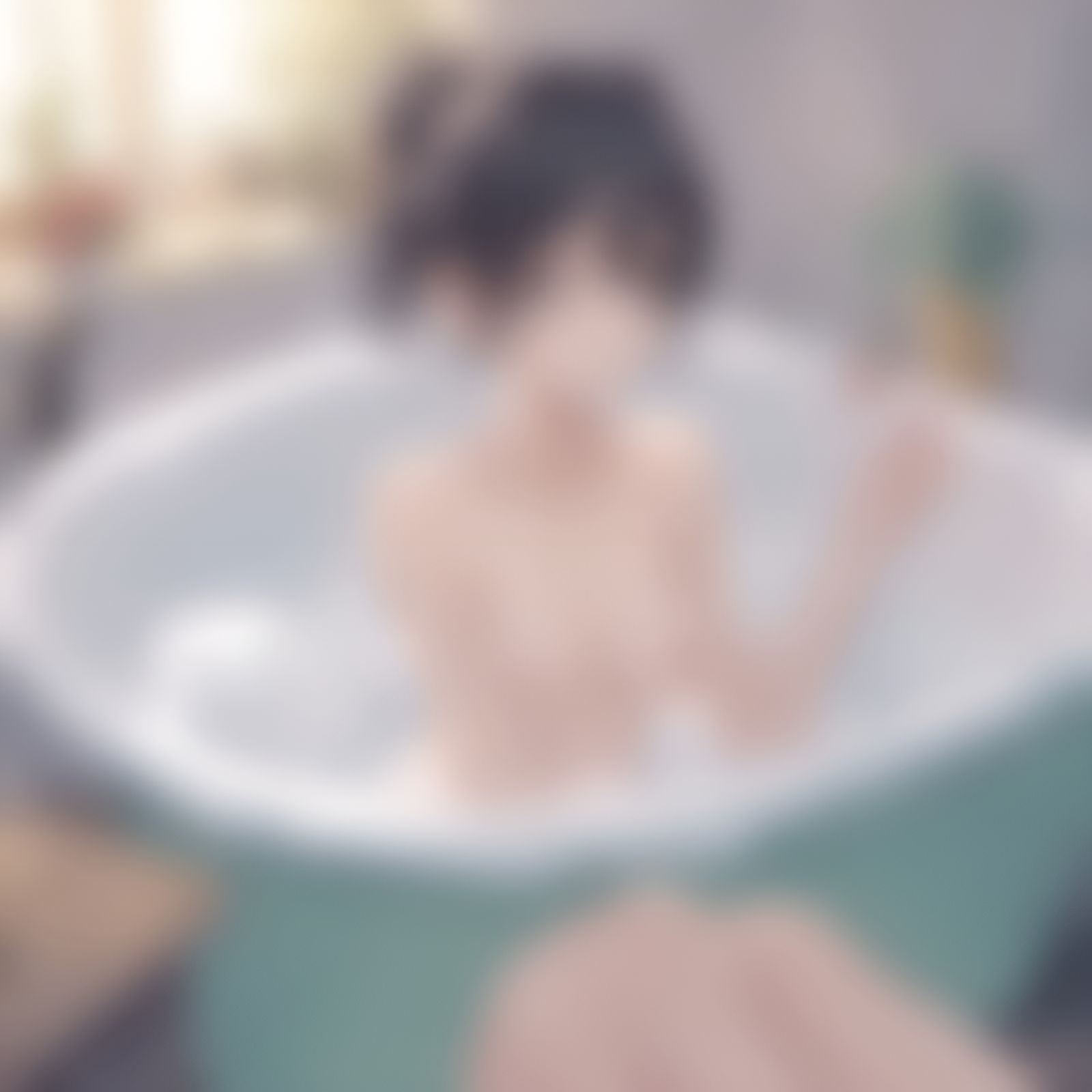 Anime Girl in Bathtub: Manga Key Visual