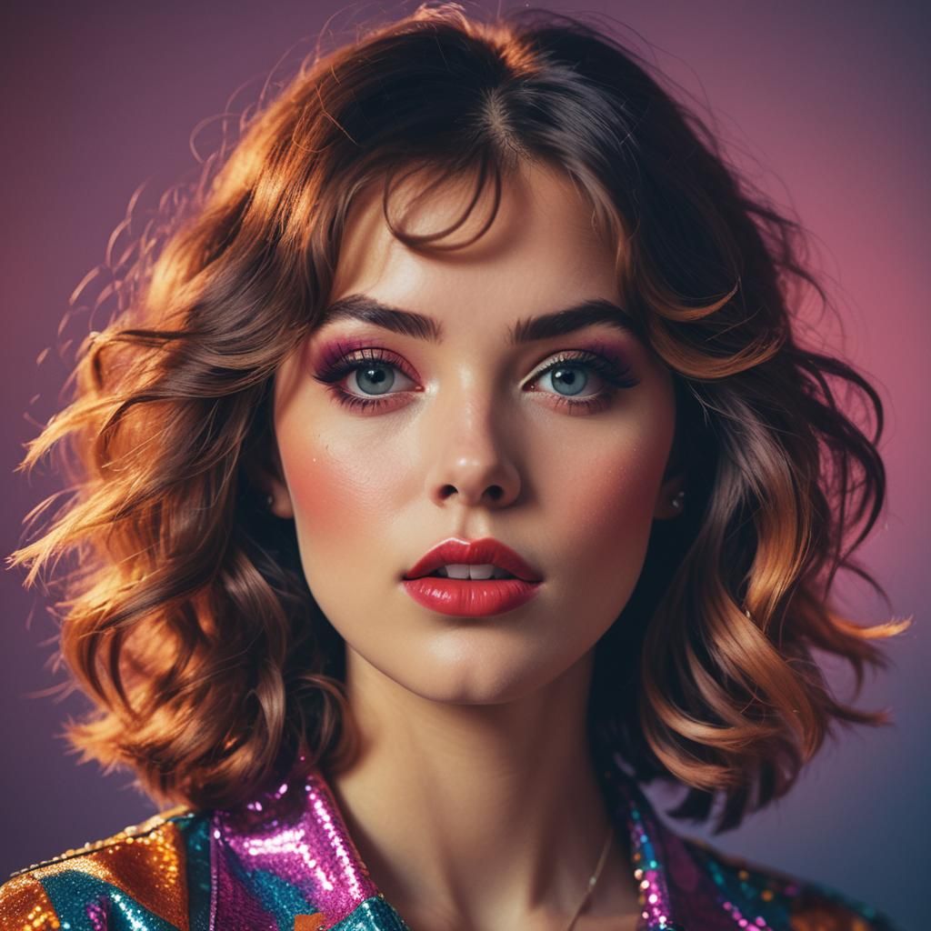 Retro Girl Portrait with Film Effects