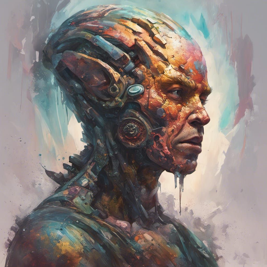 Hyperrealistic Last Being on Earth Evolves