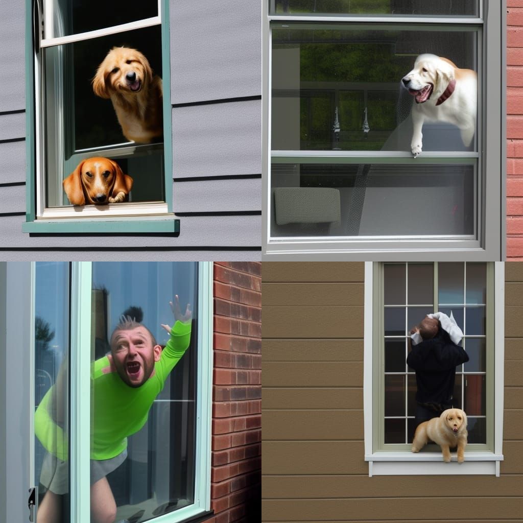 Professional Window Licking League: AI Generated Image