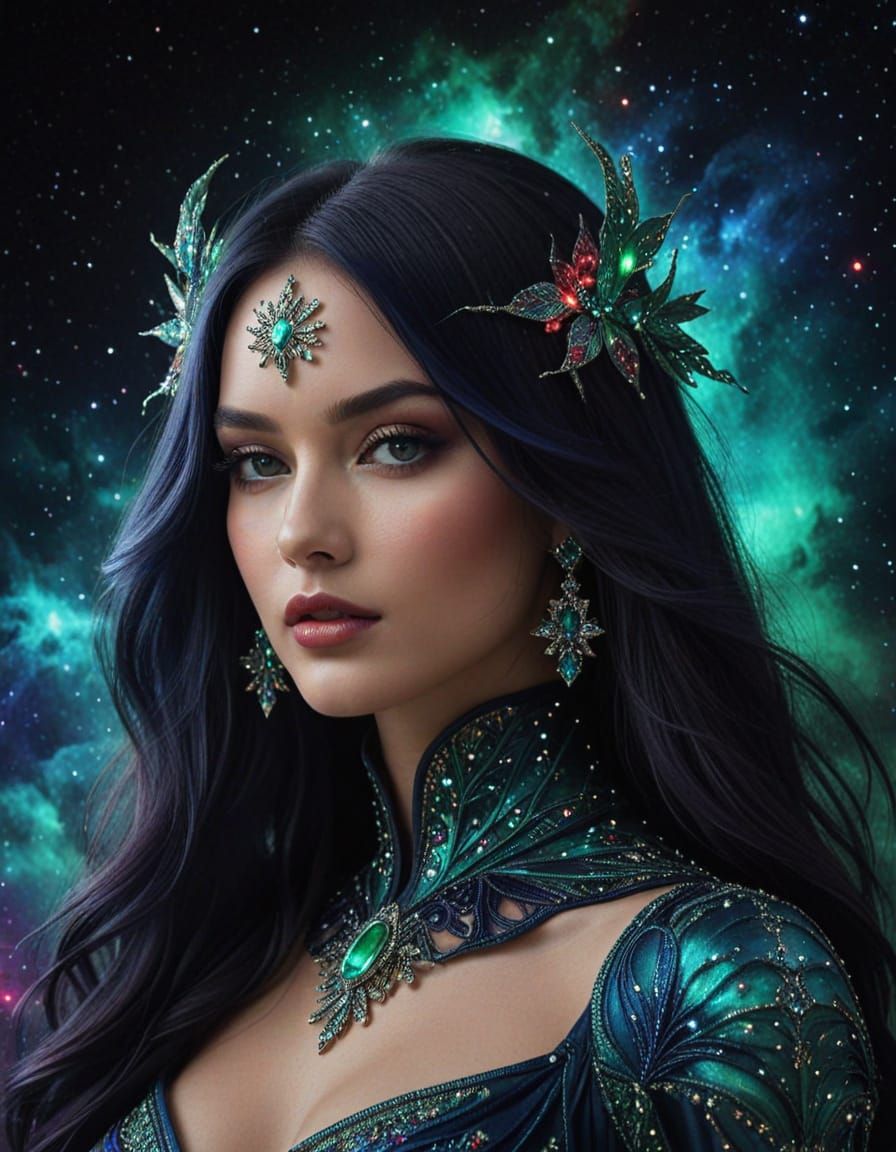 Galactic Haute Couture in Starsewn Fabrics