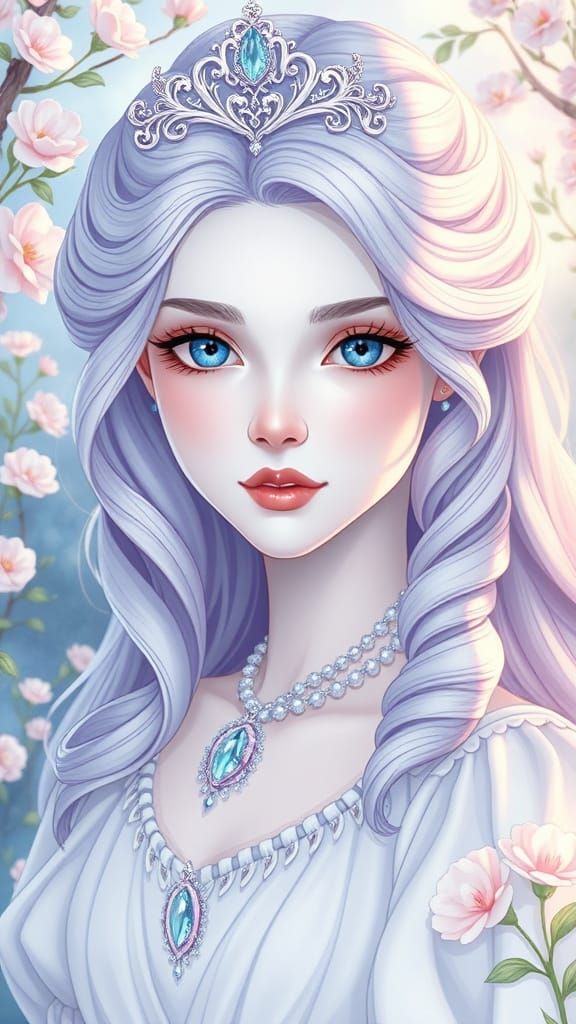 Surreal Princess in Enchanted Garden with Pastel Colors and ...