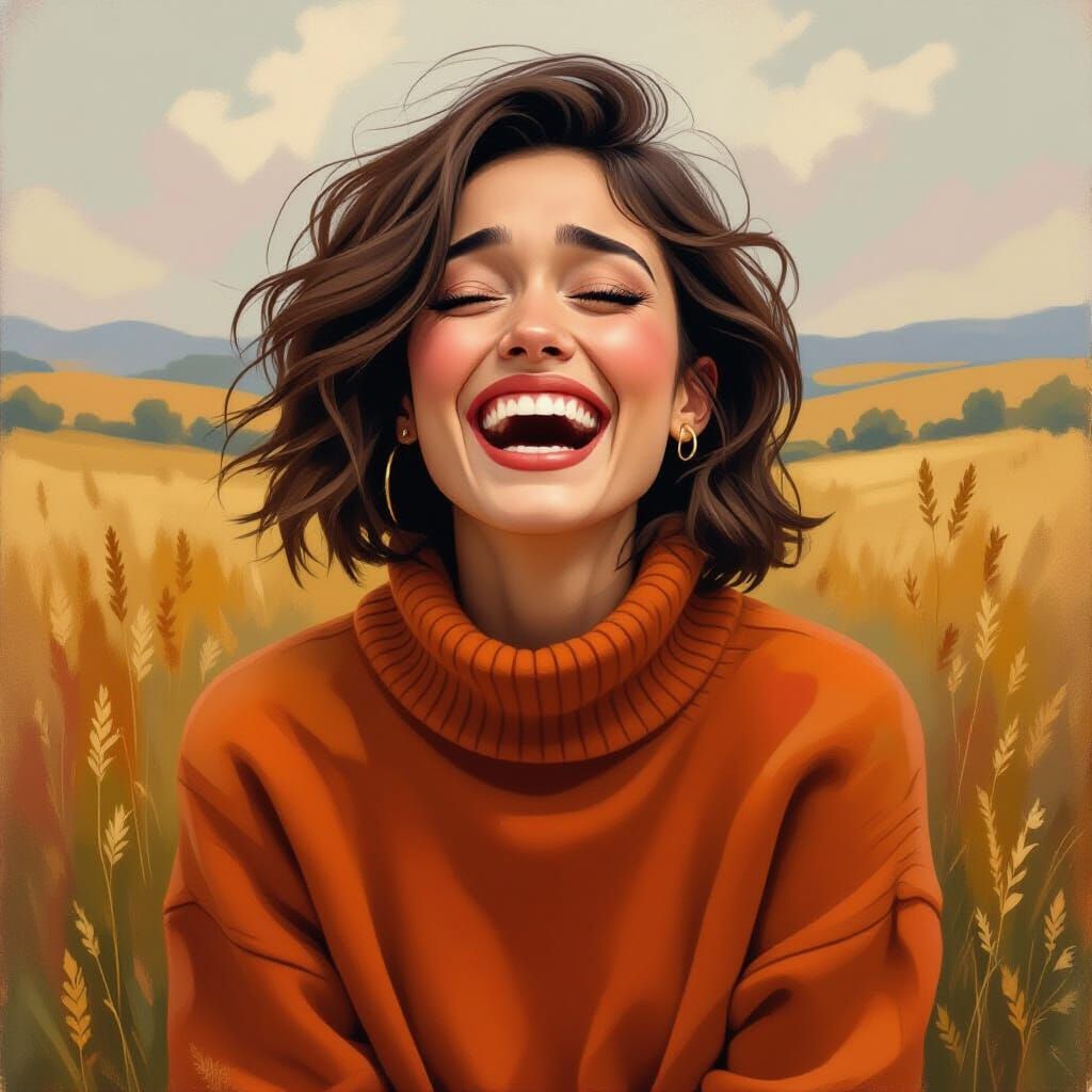 Intense Emotions: Expressive Portrait with Vivid Colors