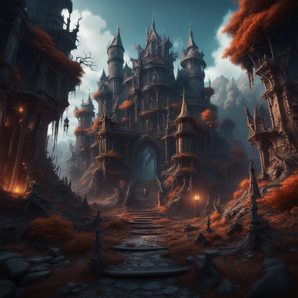 Fantastical Matte Painting in Deep Color