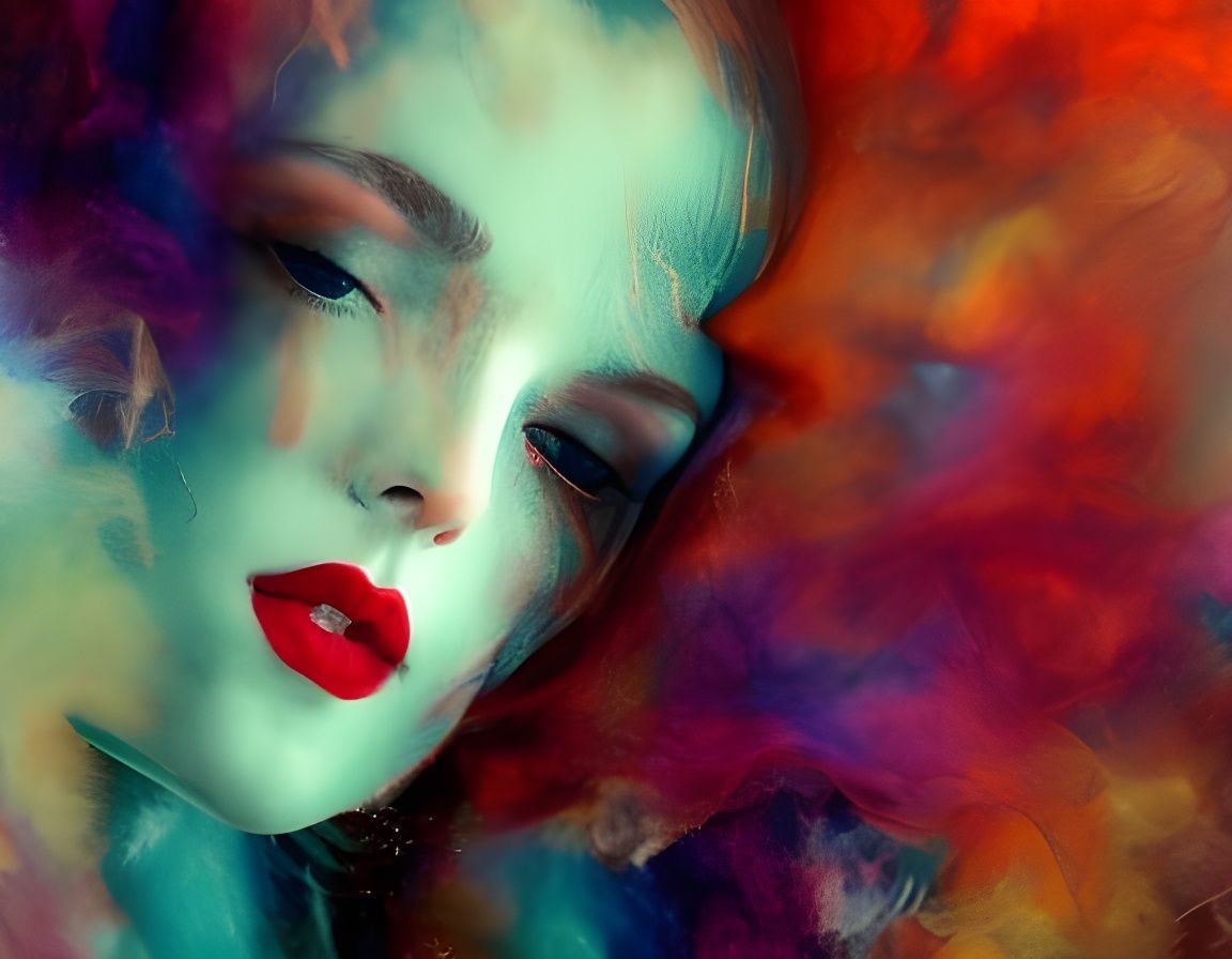 Angels Playing with Fire in Ethereal Style