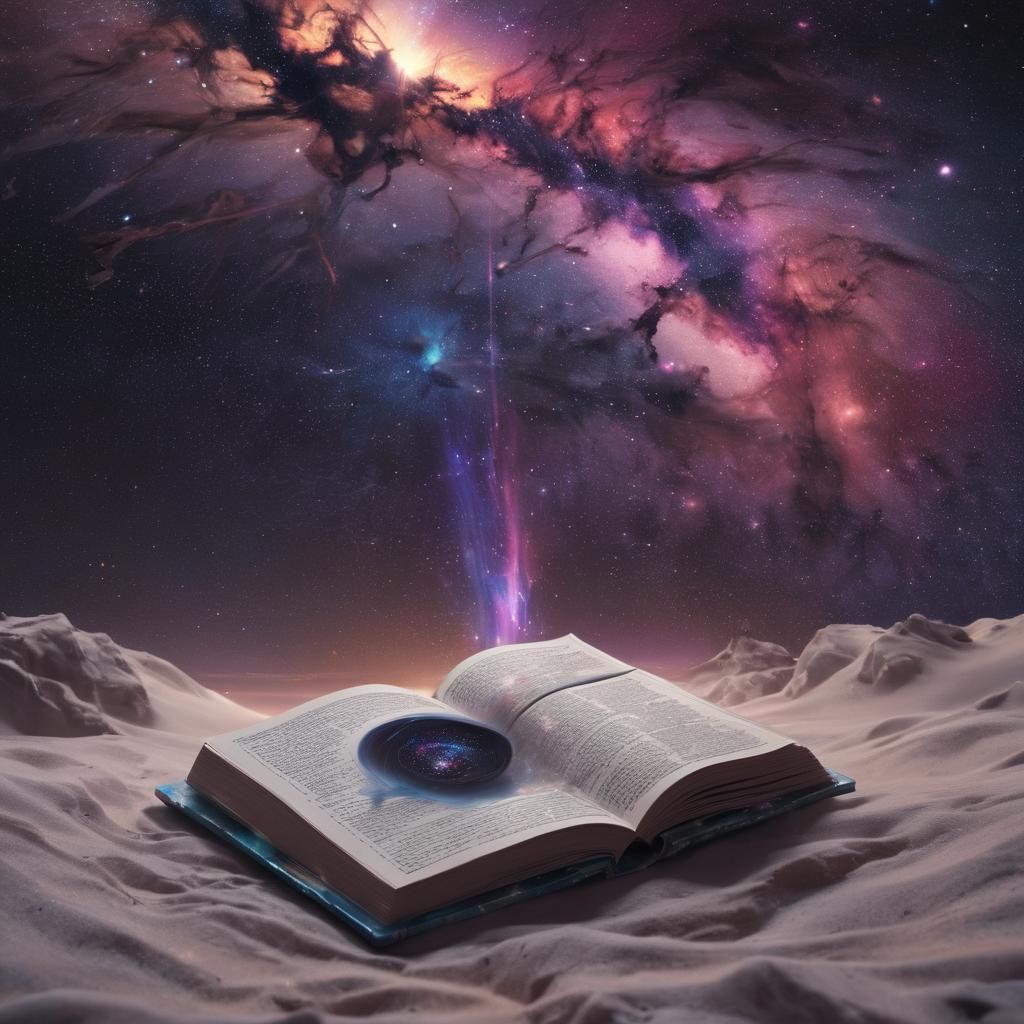 Cosmic Concept Art: Open Book Reveals Galaxy