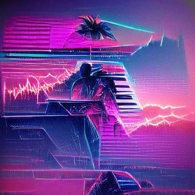 AI Generated Synthwave Image