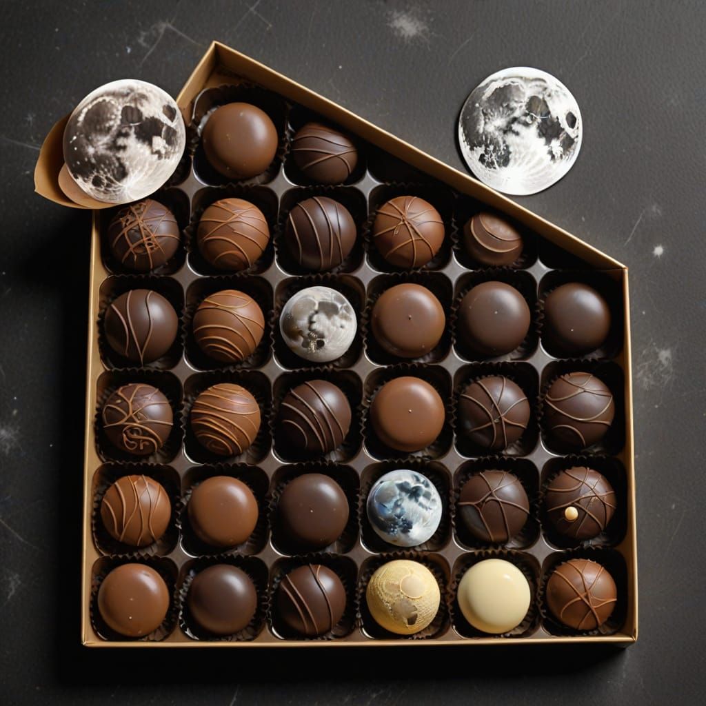 Lunar Chocolate Box: Phases of the Moon