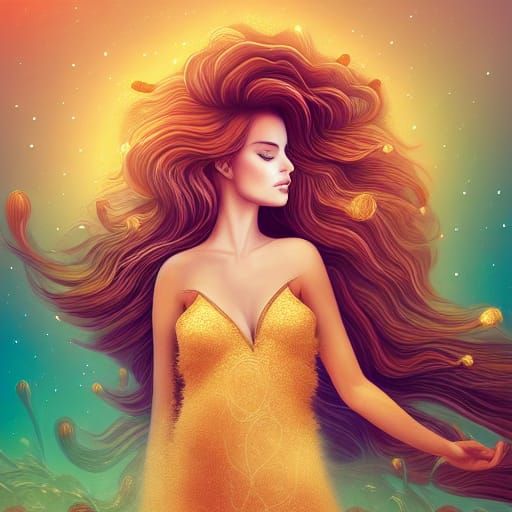 Desert Princess: Wind Elemental Digital Art