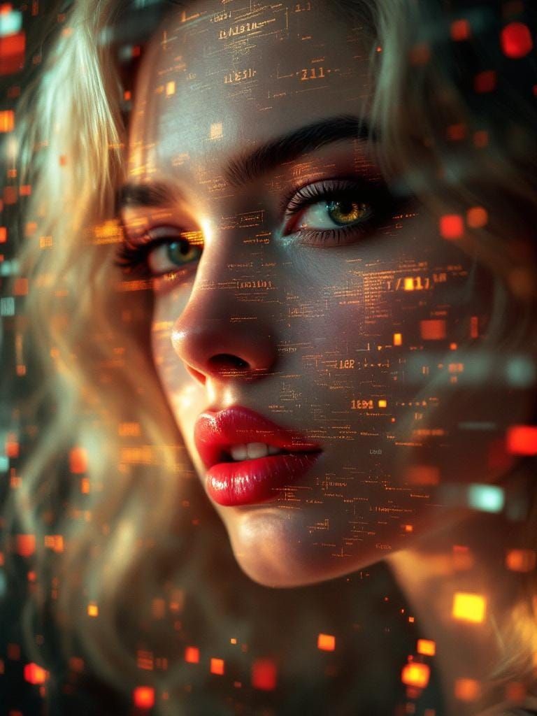 Glitch Art Fusion: Fractal Code and Digital Artifacts