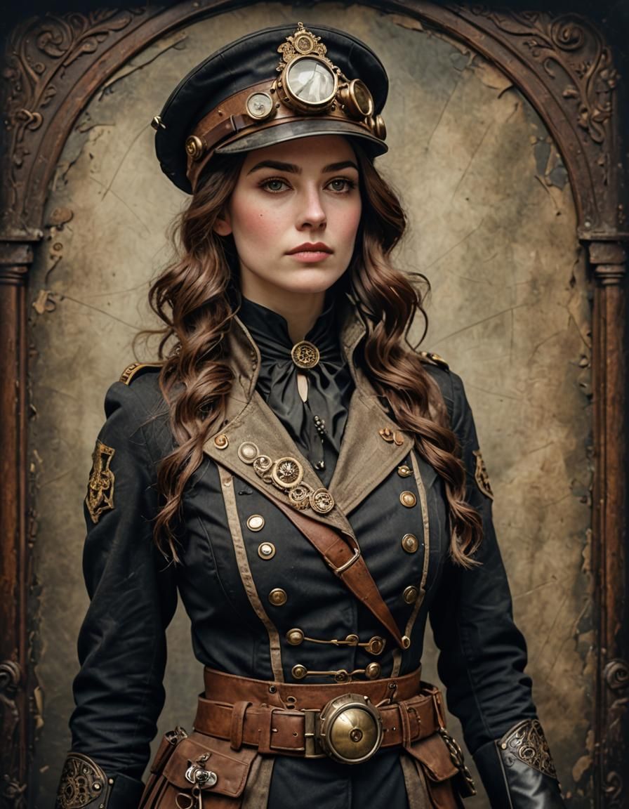 Edwardian Steampunk Explorer Portrait: Ultra High Quality