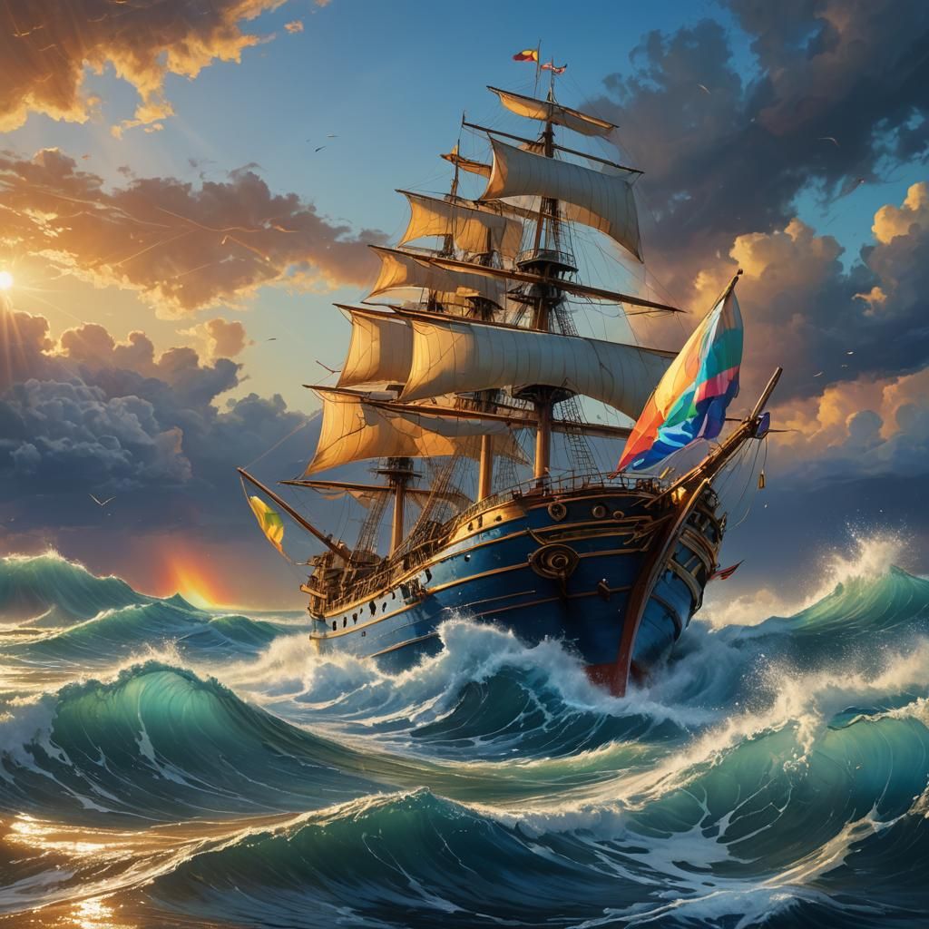 Ein Schiff der Freibeuter