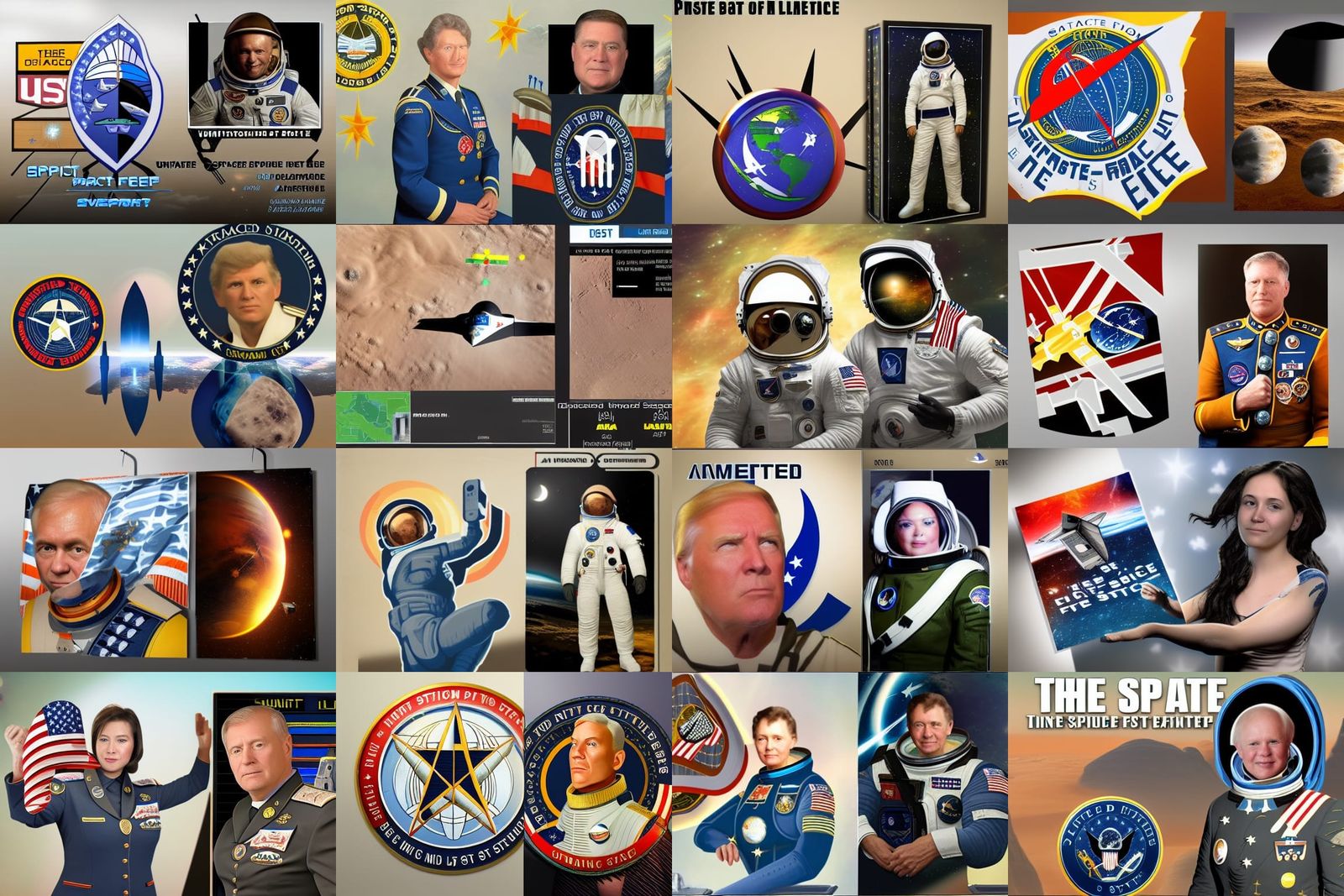 Space Force: Women Astronauts in Sci-Fi Art Style