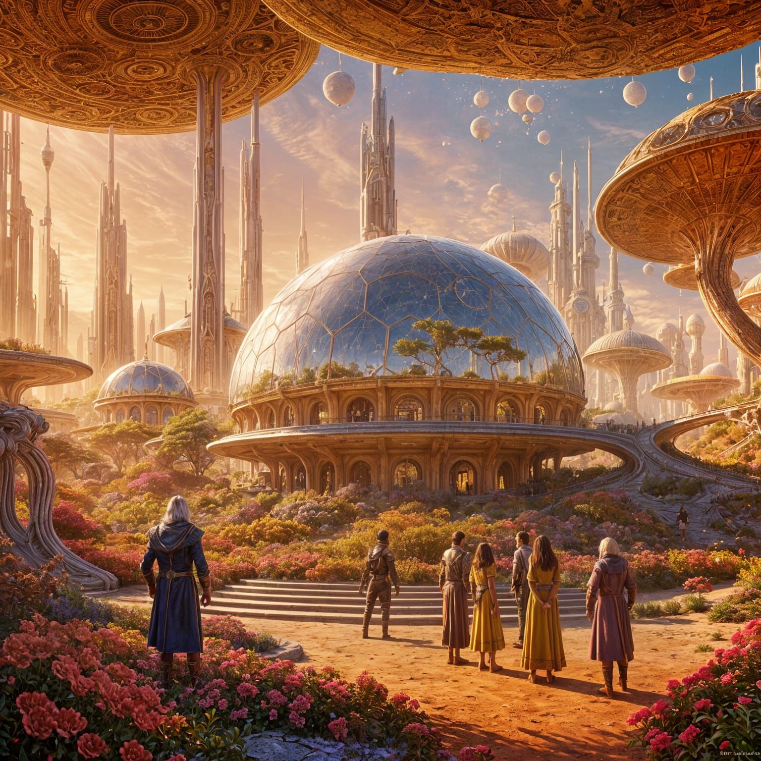 Snow White and Elon Musk on Mars Colony