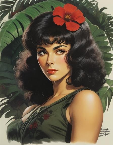 Adrienne Barbeau in the jungle