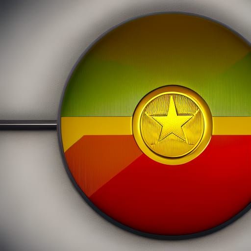 Israeli Flag in 3D Digital Art Style