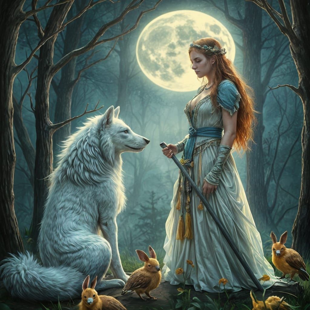 Empowered Forest of Resilience in Vibrant Hyperrealistic Sty...