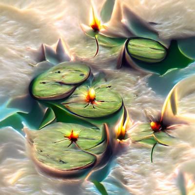 Water Lilies in Bloom: Detailed 8K Resolution