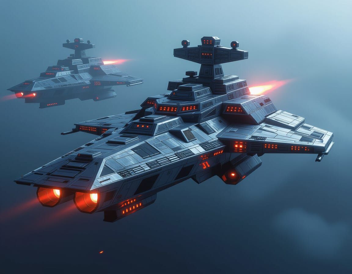 Evil Empire Space Dreadnought in 3D Style