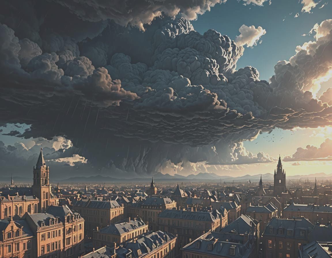 Epic Shadows and Velvet Rainbows in Sky