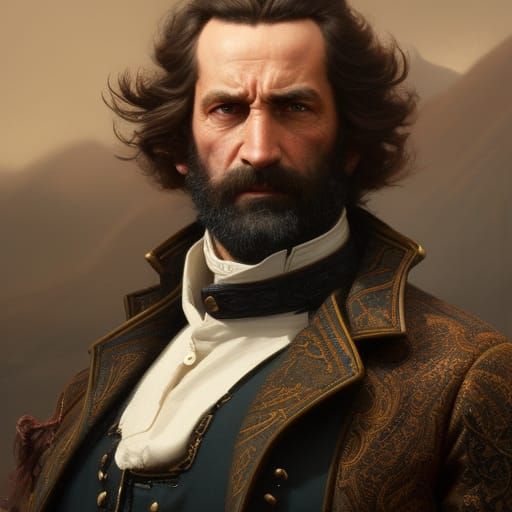 Victorian Man Portrait by Greg Rutkowski