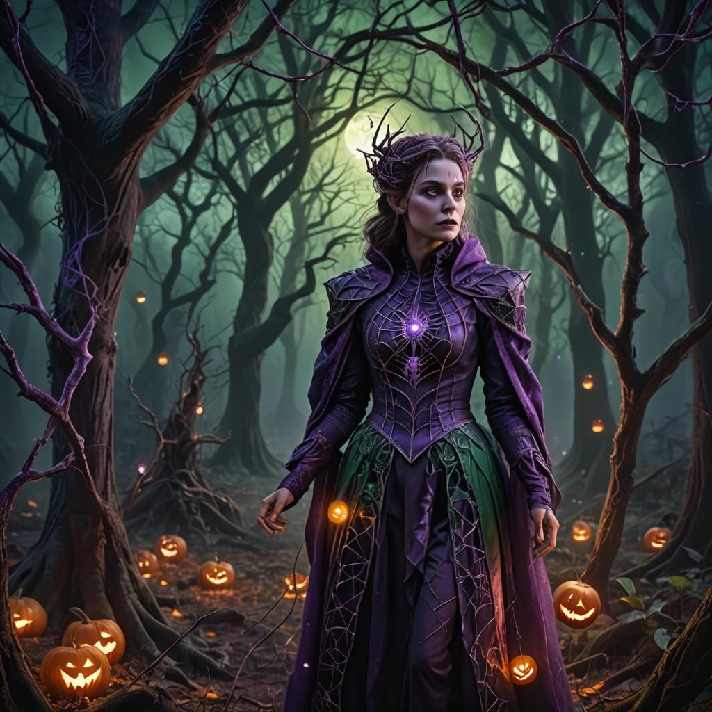 Mystical Forest Halloween Outfit in Dark Fantasy Style