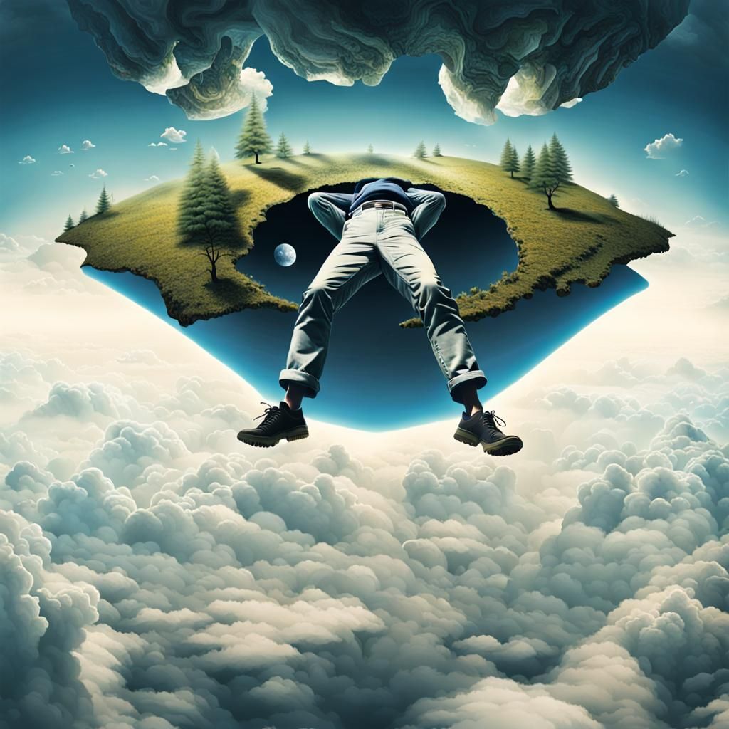 Man Inverted in Zero Gravity