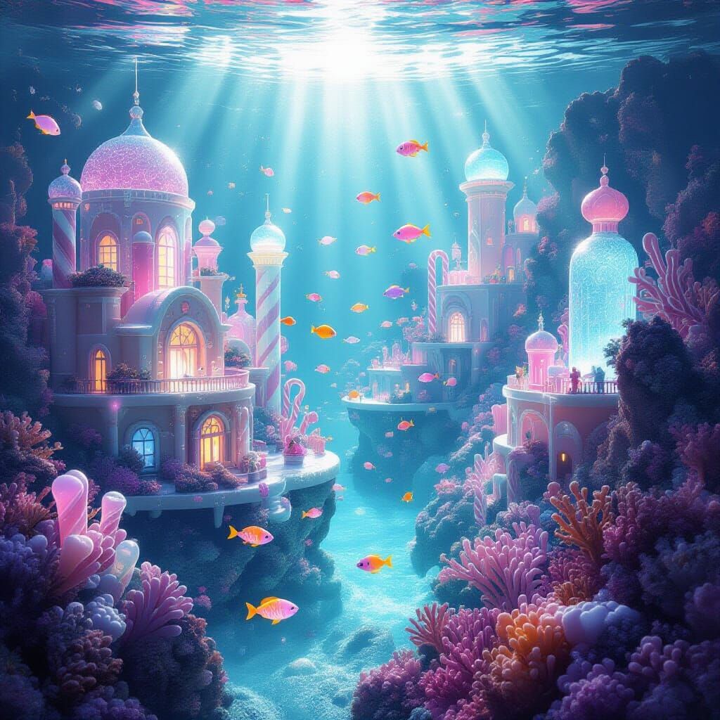 Ethereal Underwater City of Sugar and Jelly