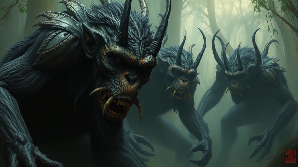 Dark Dungeons of Terror: A Mysterious Oil Painting of Scaven...