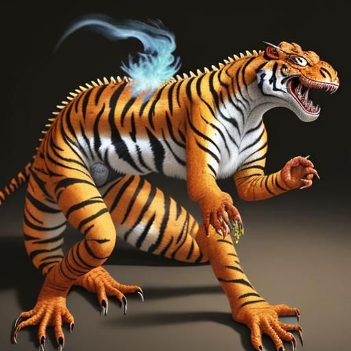 Fire-Breathing Lizard Tiger Hybrid