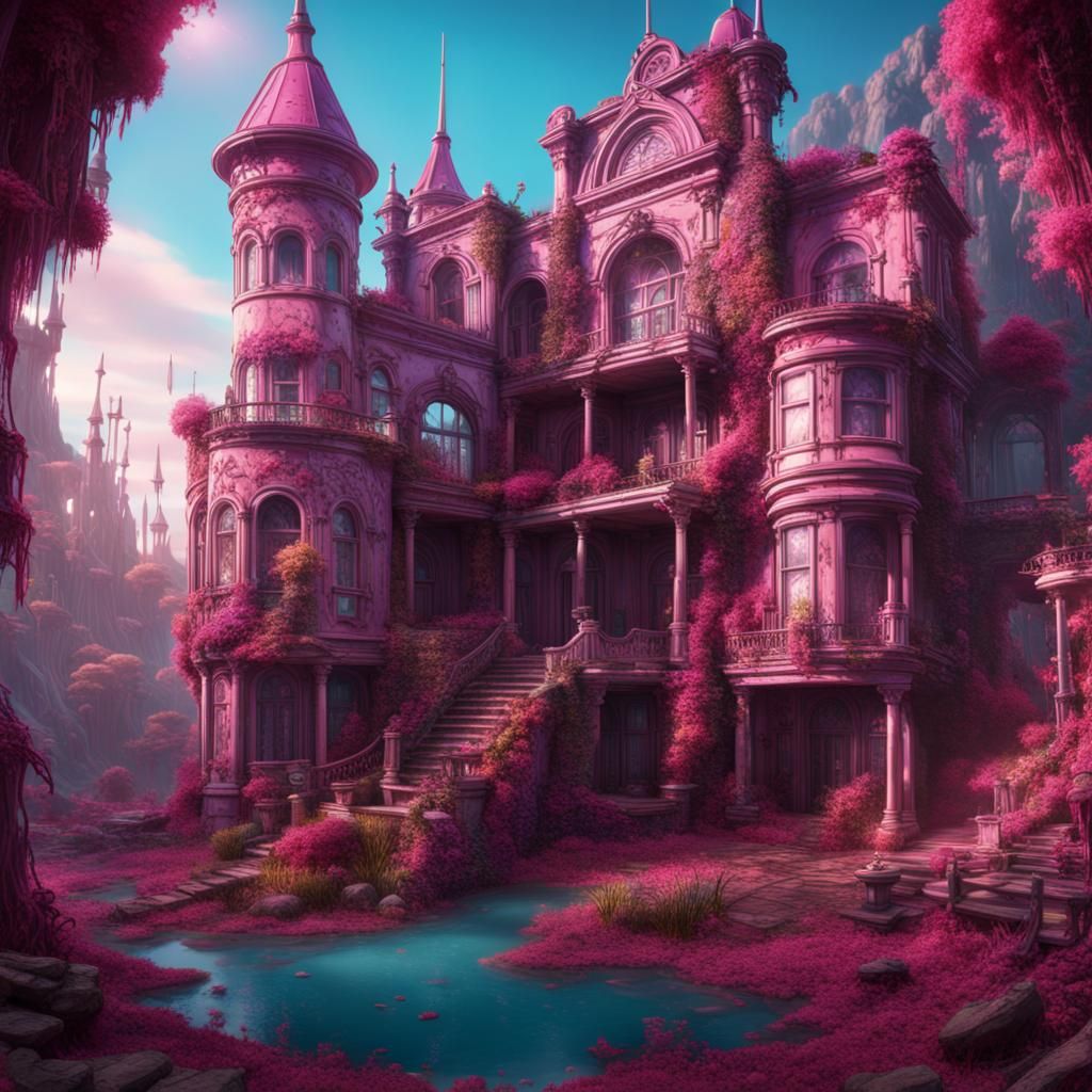 Decaying Barbie World: Detailed Matte Painting