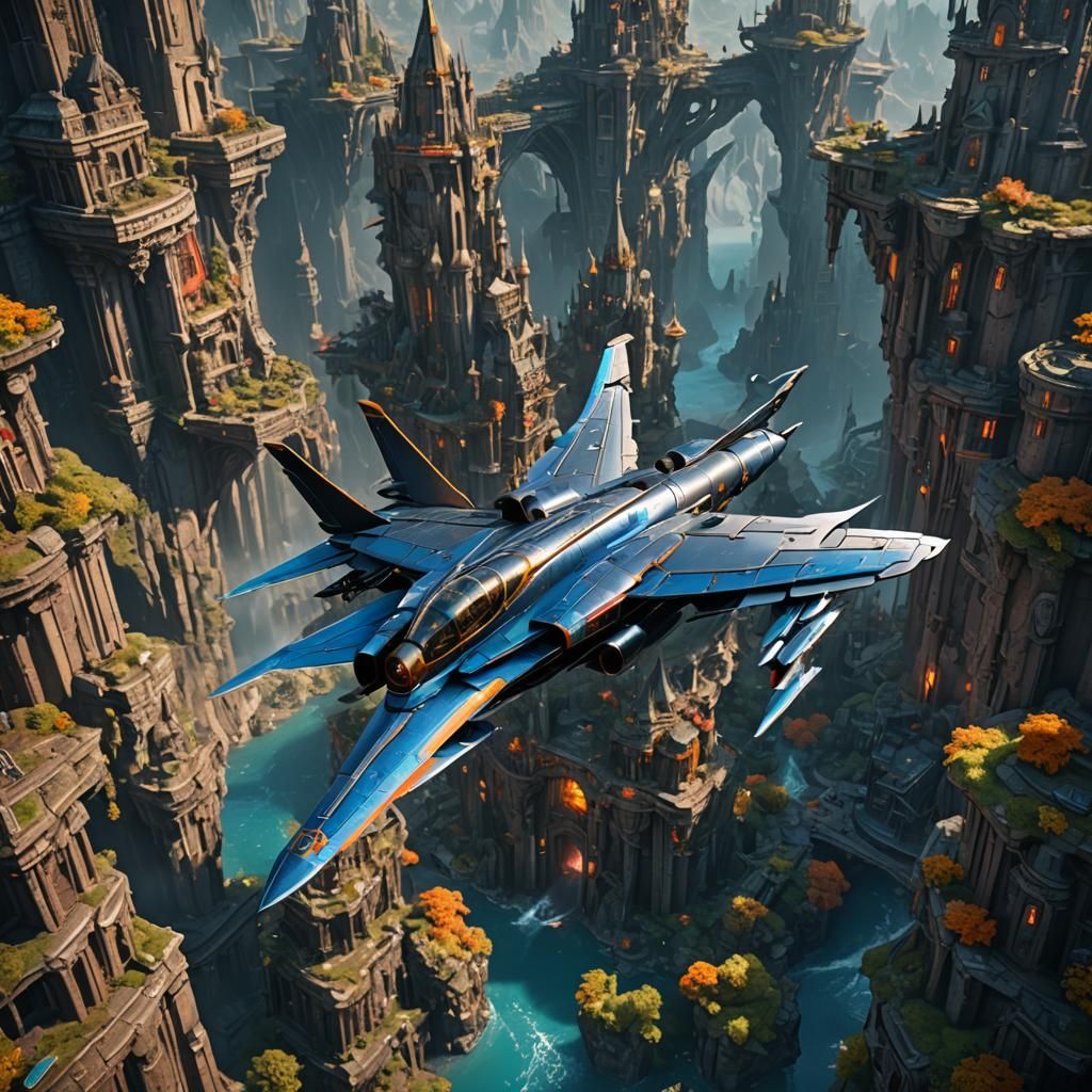 Detailed Matte Painting of a Jet