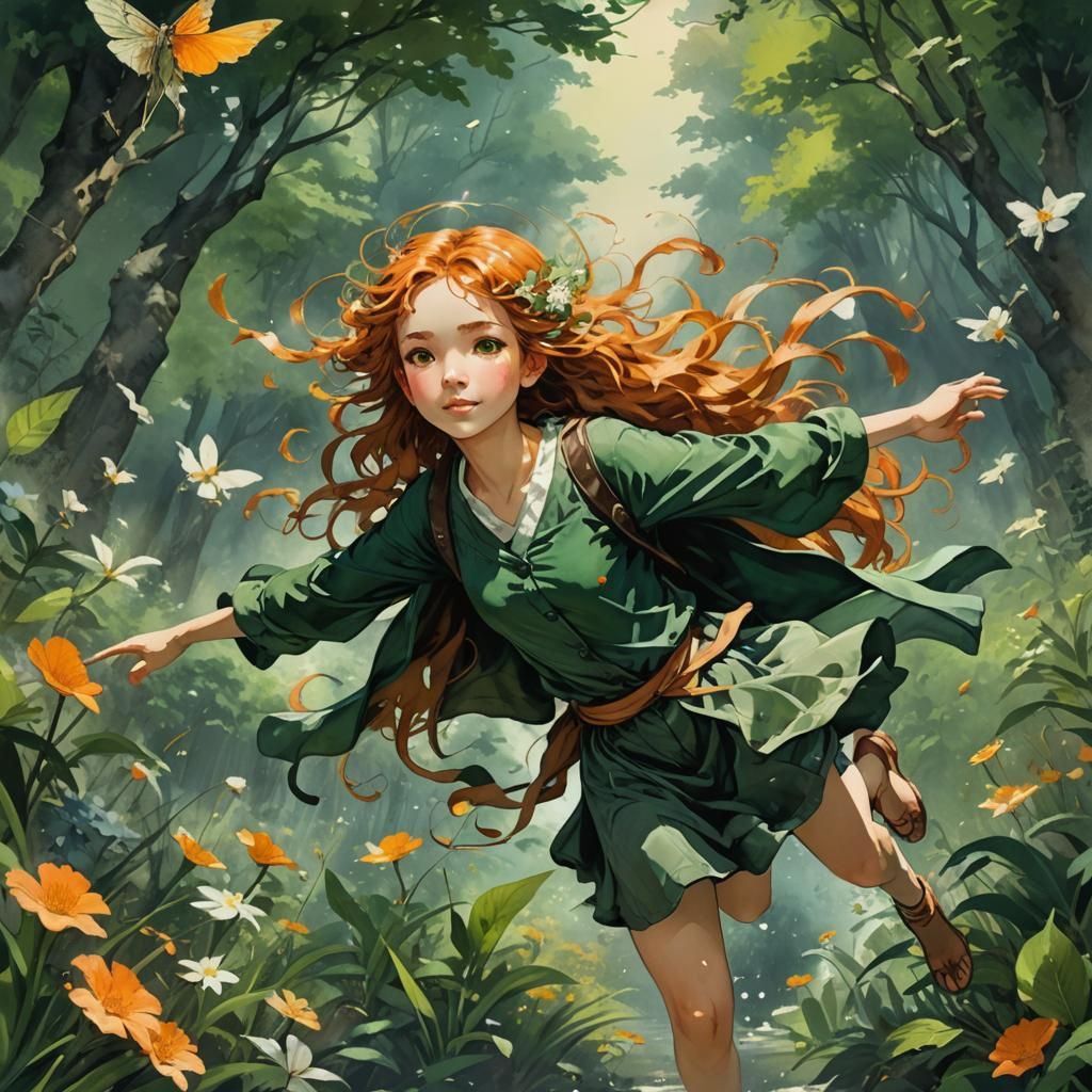 Fairy and Girl in Detailed Fantasy Art