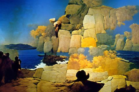 Coastal Monoliths at Sunrise in Hyperrealism Style