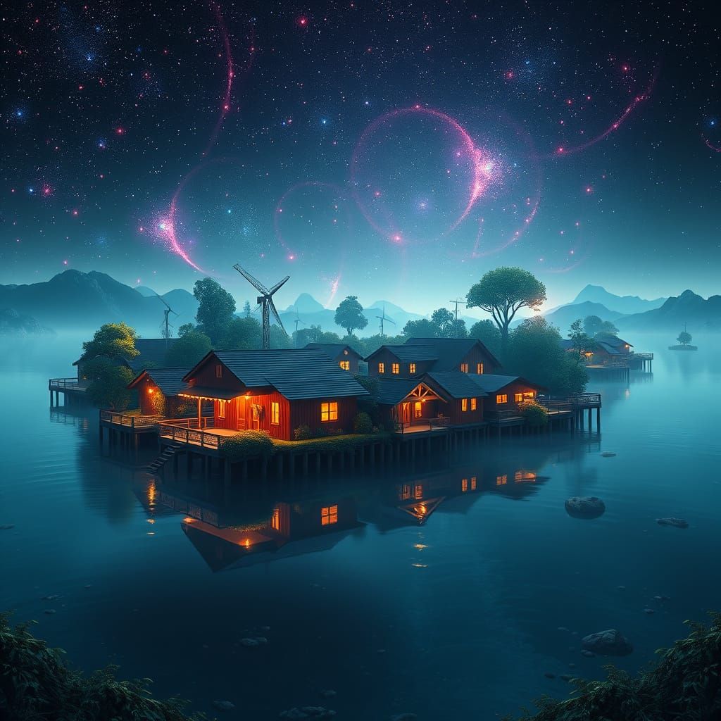 Ethereal Eco-Settlement: A Hyperrealistic Vision of Sustaina...