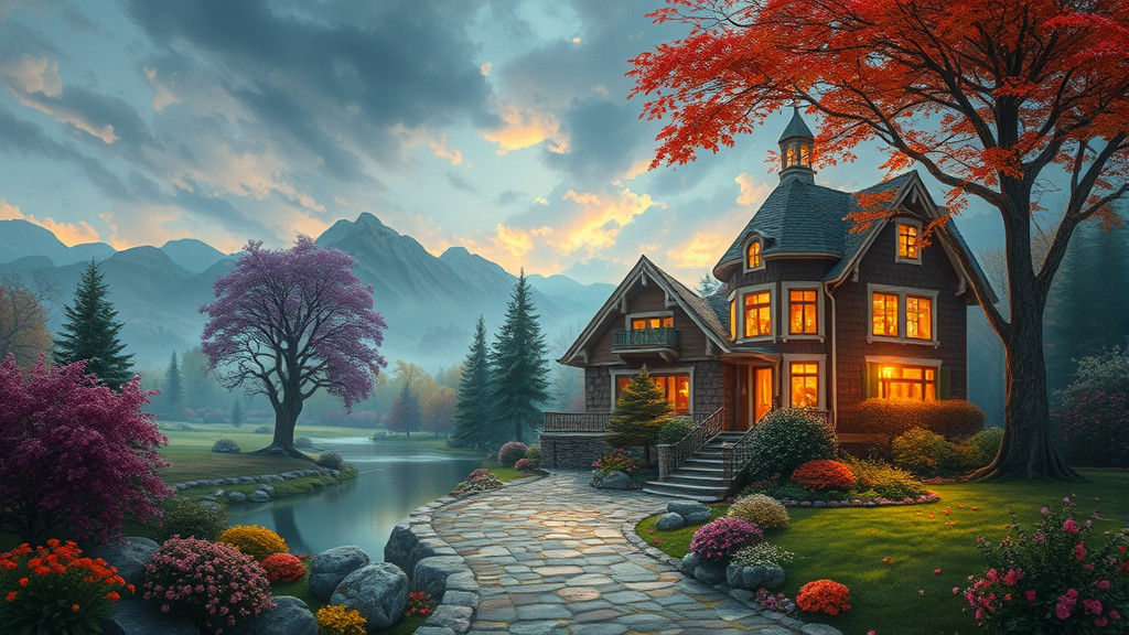 Brocade Landscape Rendered in Blender with Volumetric Lighti...