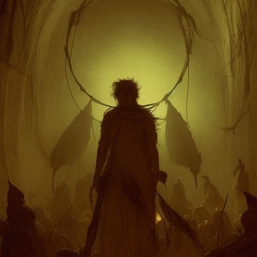 Infernal Landscape in Dark Fantasy Style